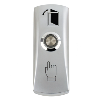 Buton iesire aplicabil din metal, cu LED