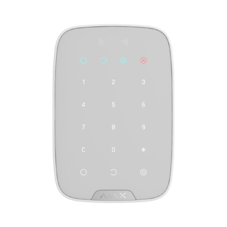 Tastatura cu cititor carduri, wireless, alb - AJAX