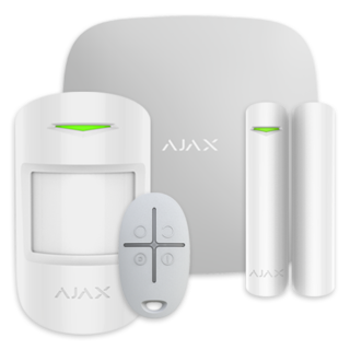 Kit alarma StarterKit Plus, wireless, LAN + 2G/3G + Wi-Fi, alb - AJAX