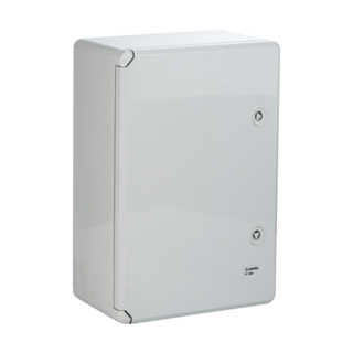Cutie distributie IP65 din ABS gri, usa mata, placa metalica, 250x350x150 mm